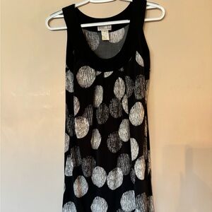 Black Dress with Circle Pattern Size 6